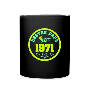 Jahr 1971 - Tasse einfarbig - Schwarz - Vorne