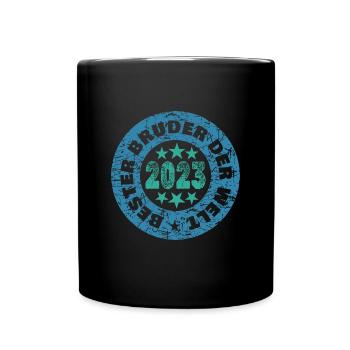 Geschwister 2023 - Tasse einfarbig - Schwarz - Vorne