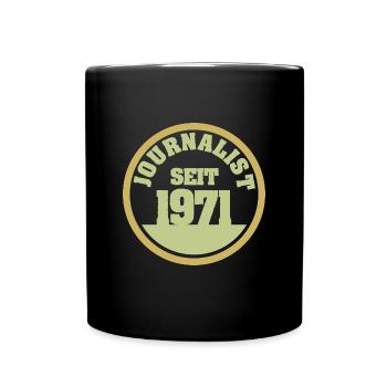 Jahr 1971 - Tasse einfarbig - Schwarz - Vorne