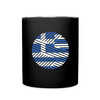 Drapeau de la Grèce Hellas Athènes Drapeau grec - Mug uni - noir - Devant