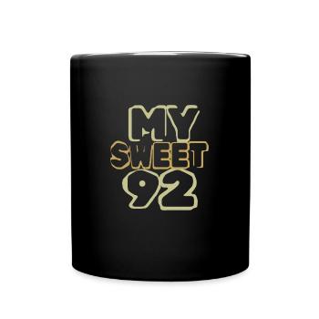 Birthday 92 - Full Colour Mug - black - Front