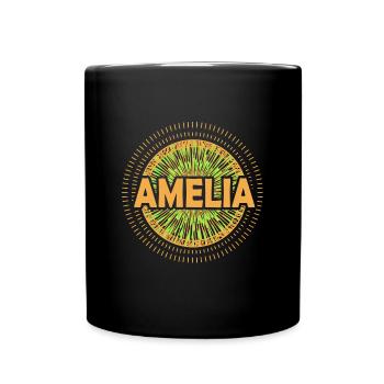 Geschenk für Amelia - Tasse einfarbig - Schwarz - Vorne