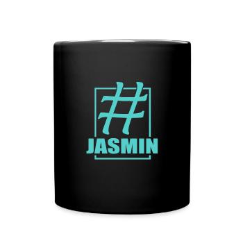 Hashtag Jasmin - Tasse einfarbig - Schwarz - Vorne