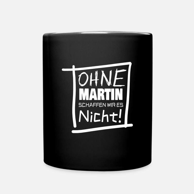 Männername martin - Tasse einfarbig - Schwarz