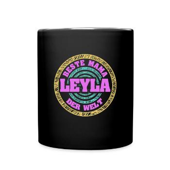 Geschenk für Leyla - Tasse einfarbig - Schwarz - Vorne