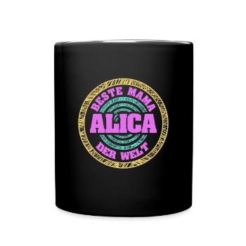 Geschenk für Alica - Tasse einfarbig - Schwarz - Vorne