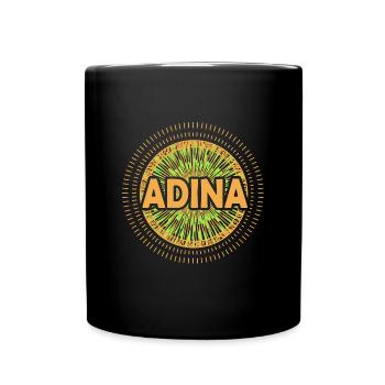 Adina als Geschenkidee - Tasse einfarbig - Schwarz - Vorne