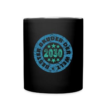 Geschwister 2030 - Tasse einfarbig - Schwarz - Vorne