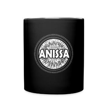 Geschenk für Anissa - Tasse einfarbig - Schwarz - Vorne