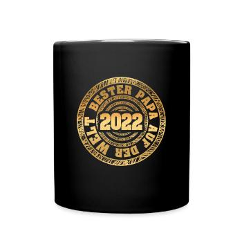 Papa 2022 - Tasse einfarbig - Schwarz - Vorne