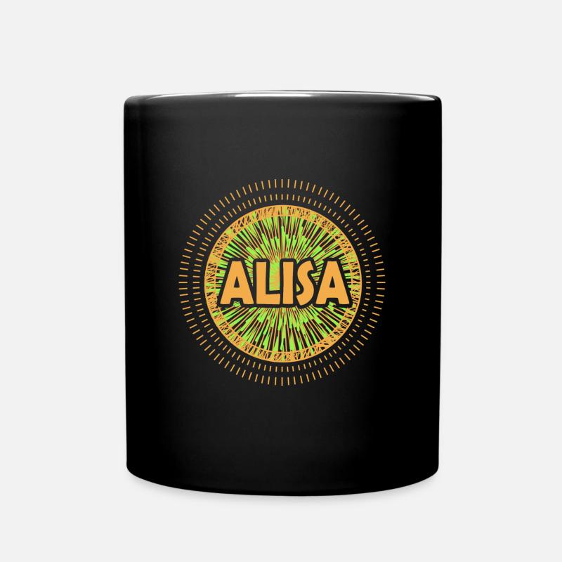 Geschenk für Alisa - Tasse einfarbig - Schwarz