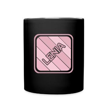 First name Lenia - Full Colour Mug - black - Front