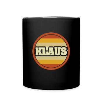 Geschenk für Klaus - Tasse einfarbig - Schwarz - Vorne