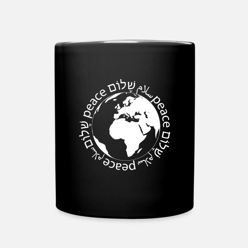 Shalom Paix Salaam Frieden - Mug uni - noir
