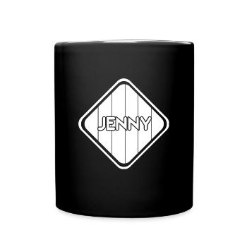 Jenny as a girl - Full Colour Mug - black - Front