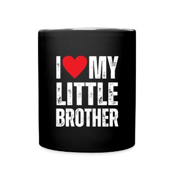 I Love My Little Brother - Full Colour Mug - black - Front