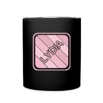Vorname Lydia - Tasse einfarbig - Schwarz - Vorne