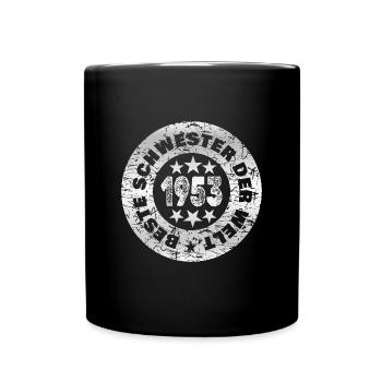 Schwester 1953 - Tasse einfarbig - Schwarz - Vorne