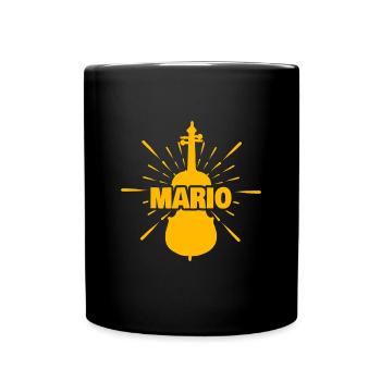 Vorname Mario - Tasse einfarbig - Schwarz - Vorne