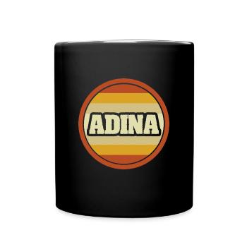 Adina as a first name - Full Colour Mug - black - Front