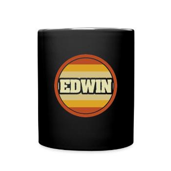 First name Edwin - Full Colour Mug - black - Front