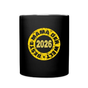 Muttertag 2026 - Tasse einfarbig - Schwarz - Vorne