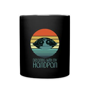 Handpan Hang Drum Musik Yoga Relax Sunset Retro - Tasse einfarbig - Schwarz - Vorne