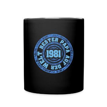 Vater 1981 - Tasse einfarbig - Schwarz - Vorne