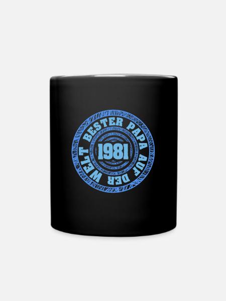 Vater 1981 - Tasse einfarbig - Schwarz