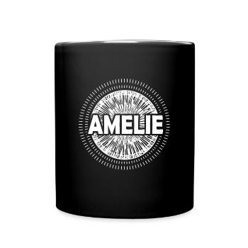 Geschenkidee Amelie - Tasse einfarbig - Schwarz - Vorne