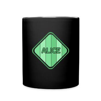Fille Alice - Mug uni - noir - Devant