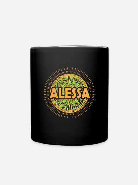 Alessa als Geschenkidee - Tasse einfarbig - Schwarz