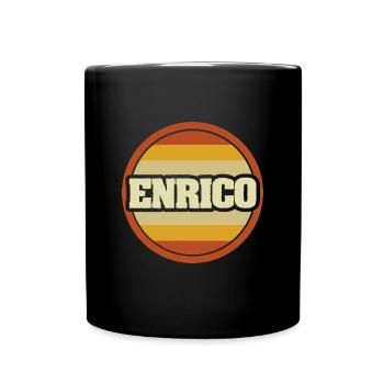 Vorname Enrico - Tasse einfarbig - Schwarz - Vorne