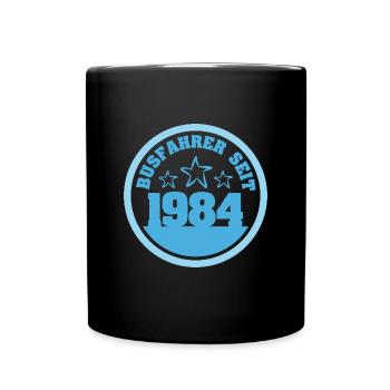 Bus driver 1984 - Full Colour Mug - black - Front