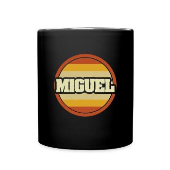 First name Miguel - Full Colour Mug - black - Front