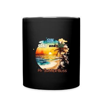 Sun, Sand, and Sea – My Summer Bliss - Tasse einfarbig - Schwarz - Vorne