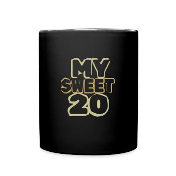 Süß 20 - Tasse einfarbig - Schwarz - Vorne