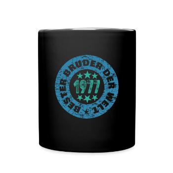 Geschwister 1977 - Tasse einfarbig - Schwarz - Vorne
