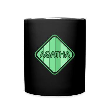 Mädchen Agatha - Tasse einfarbig - Schwarz - Vorne