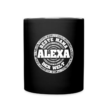 Mutter Alexa - Tasse einfarbig - Schwarz - Vorne