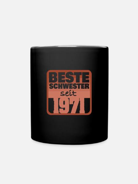 Geschwister 1971 - Tasse einfarbig - Schwarz