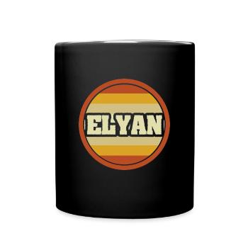 Geschenk für Elyan - Tasse einfarbig - Schwarz - Vorne