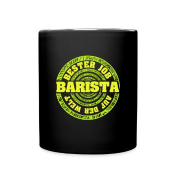 Gift for Barista - Full Colour Mug - black - Front