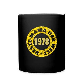 Muttertag 1978 - Tasse einfarbig - Schwarz - Vorne