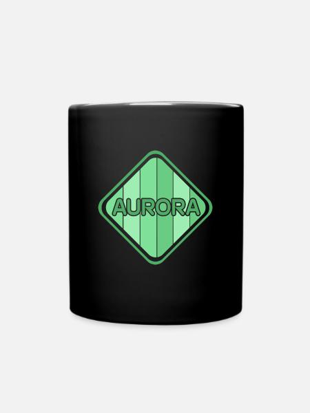 Mädchen Aurora - Tasse einfarbig - Schwarz