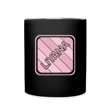 First name Liyana - Full Colour Mug - black - Front