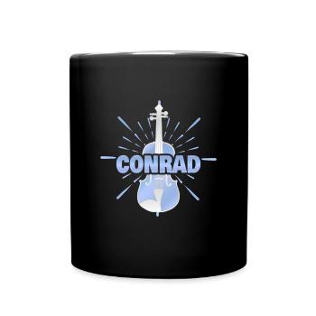Vorname Conrad - Tasse einfarbig - Schwarz - Vorne