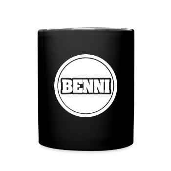 Benni comme prénom - Mug uni - noir - Devant