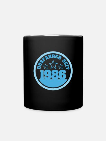 1986 - Tasse einfarbig - Schwarz
