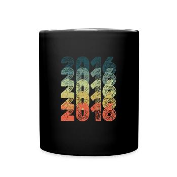 Jahr 2016 - Tasse einfarbig - Schwarz - Vorne